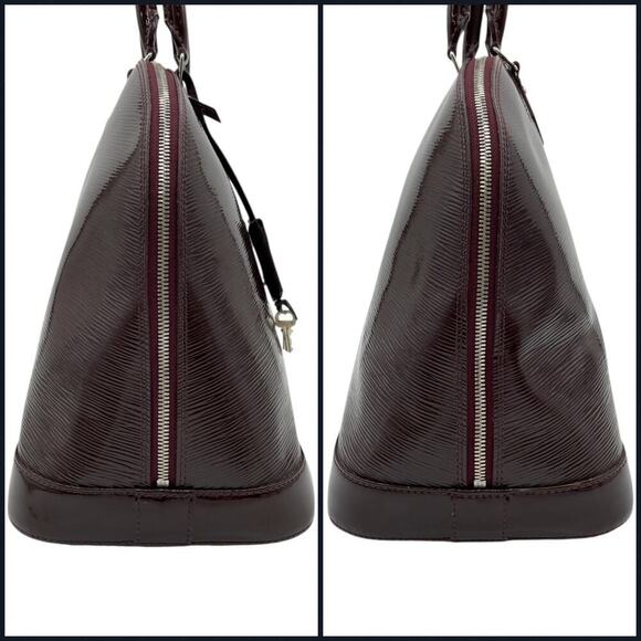 Louis Vuitton Epi Leather Alma GM Purple Handbag W/ Padlock Key and Dust Bag - Picture 4 of 16